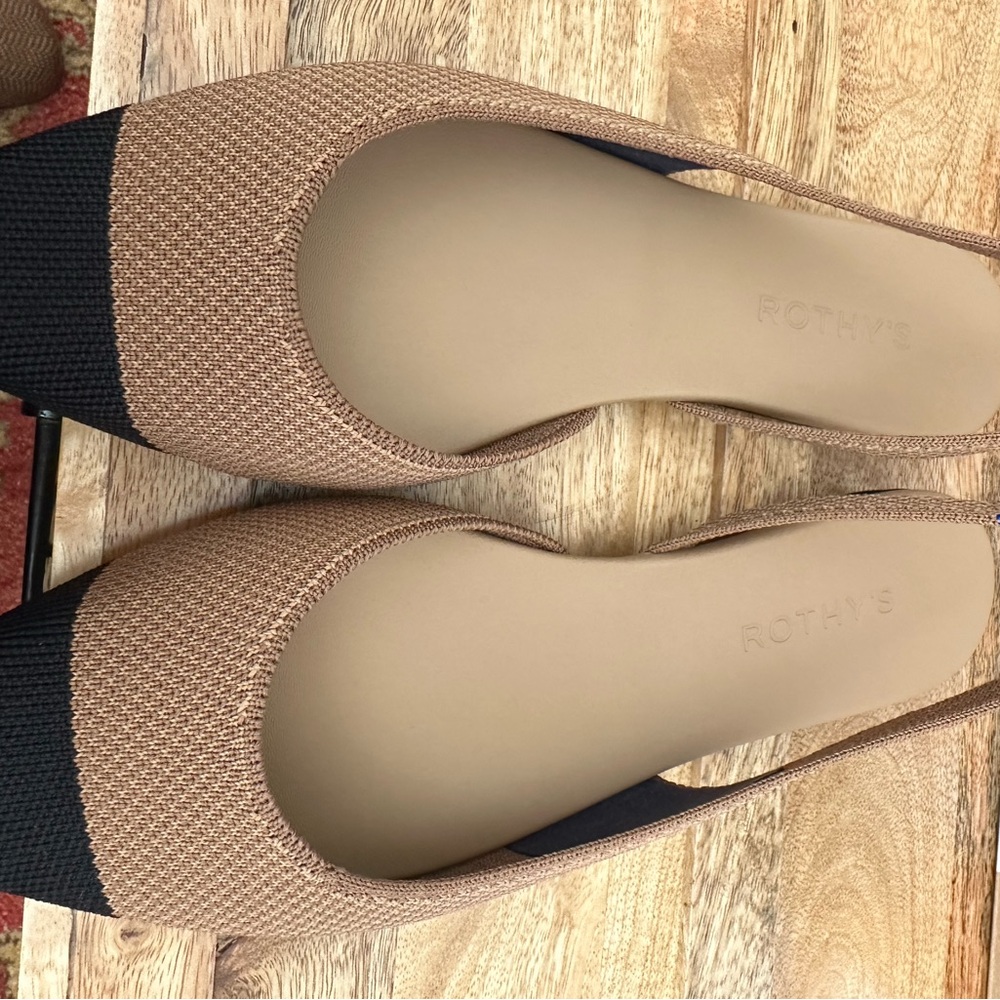 Rothy's Brown and Black Pointed Toe Flats - Picture 7 of 10